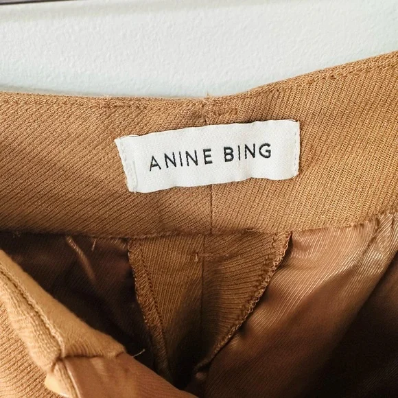 Anine Bing Carrie Wide Leg Pleated Front Pant - Picture 7 of 10